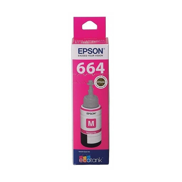 Epson T664 Magenta EcoTank 664 Ink Toner Bottle C13T664392 Genuine Original Carousel 1