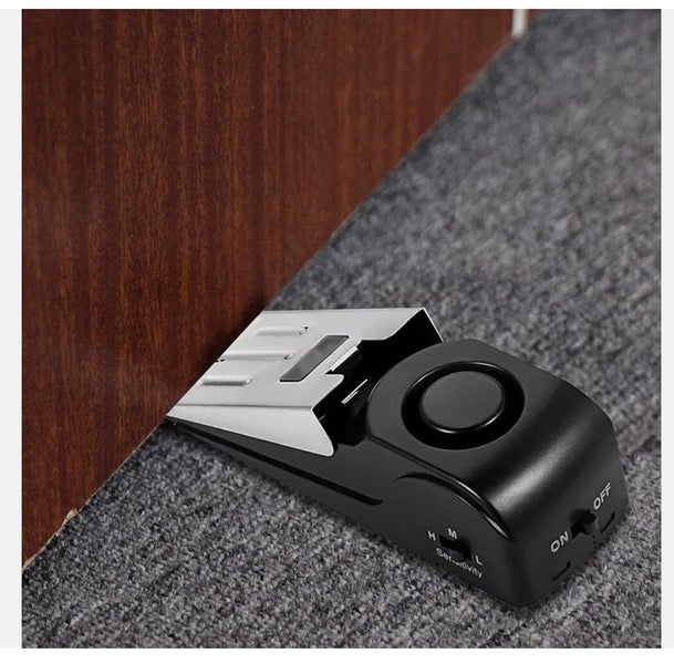 Home Security Wedge Door Stop Alert Detection Device Intruder Alarm Wireless Carousel 1