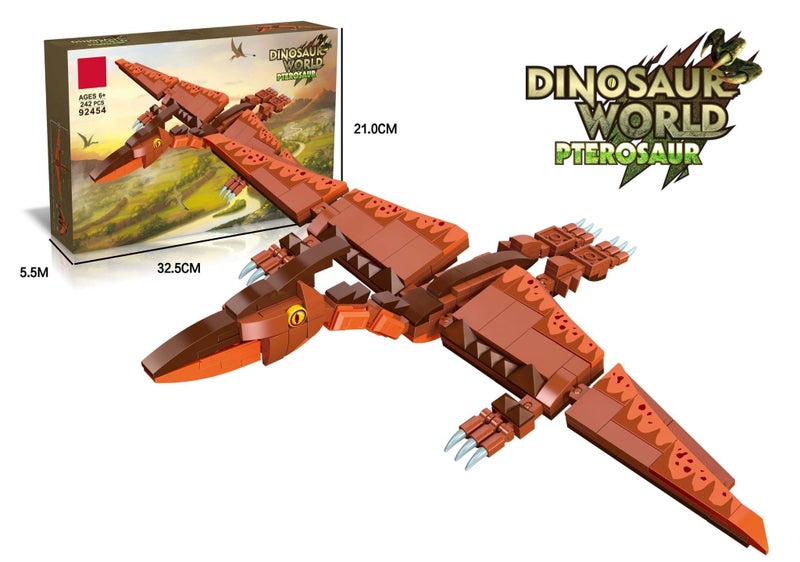 Pterosaur Dinosaur Blocks - 242 Pieces Compatible with LEGO (Ages 6+) Carousel 1