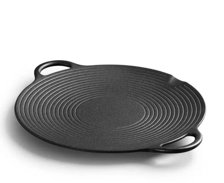 Multipurpose Cast Iron Grill & Fry Pan - Durable Non-Stick Cookware 35CM Snap... Carousel 2