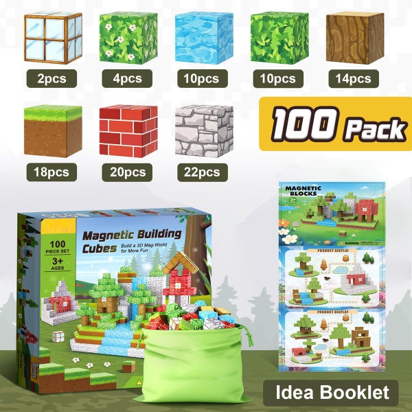 100pcs Magnetic Blocks-Build Sensory Classroom Must Haves Carousel 10