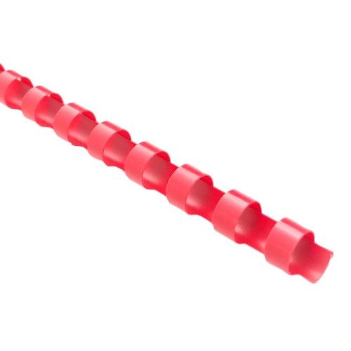 Icon Binding Plastic Coil 21 Ring 6mm Red (Box of 100) Carousel 1
