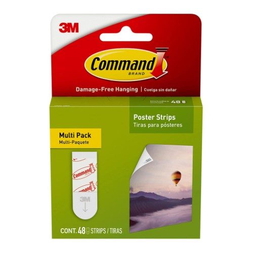 3M Command Strips Poster 17024-48ES Small White Value Pk/48 Carousel 1