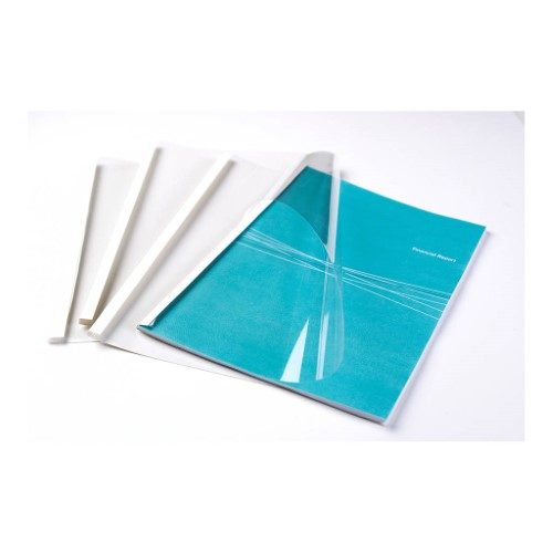 Fellowes Thermal Binding Covers A4 6mm White Pack 100 Carousel 1