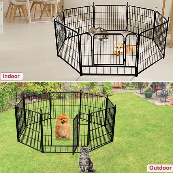 Foldable Dog Pet Playpen Metal Fence Snap Sale Sale Carousel 7