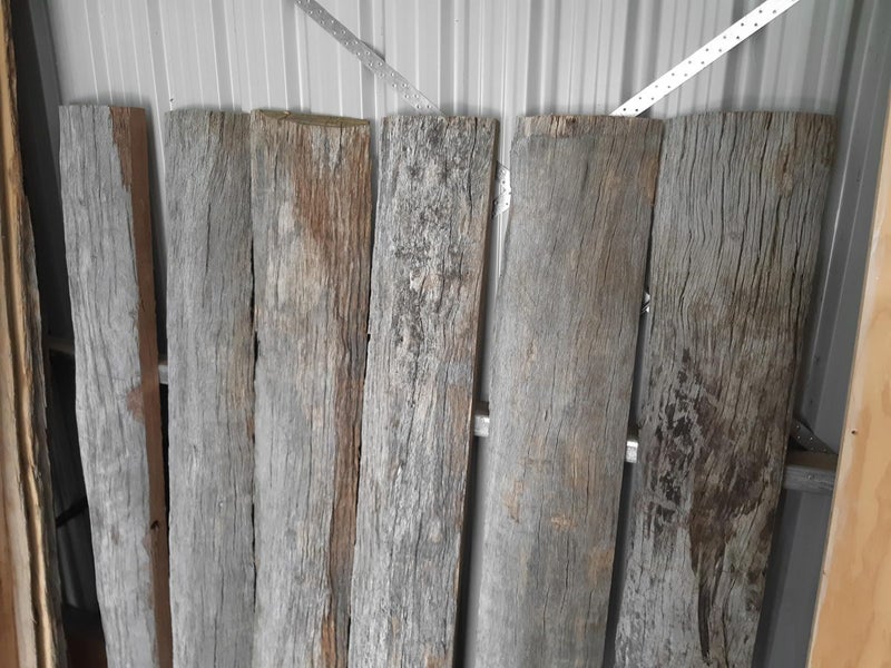 6x Hardwood Iron Wood Timber Slabs - L1480-1500mm X W190-250mm Carousel 1