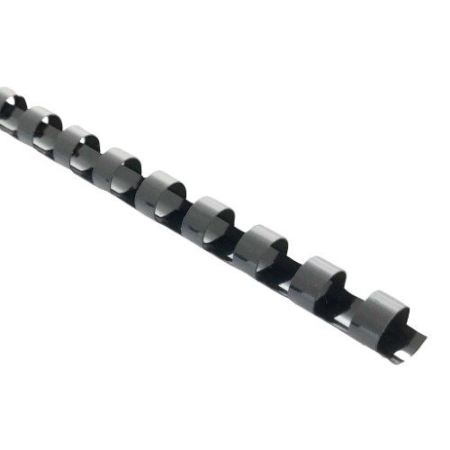 Icon Binding Plastic Coil 21 Ring 10mm Black (Box of 100) Carousel 1