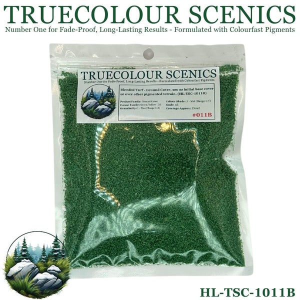 Truecolour Scenics Blended Turf Ground Cover Fine Medium 3 Green/Yellow-25 Carousel 1