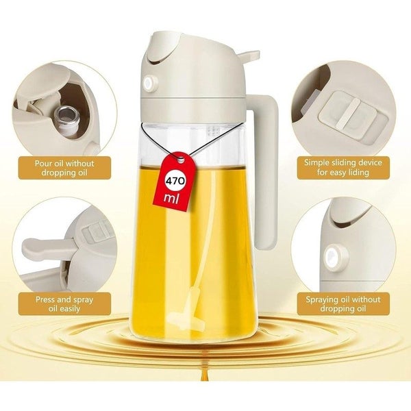 2-in-1 Oil Dispenser & Sprayer 470ml Cooking BBQ - Brand New NZ Stock Carousel 9