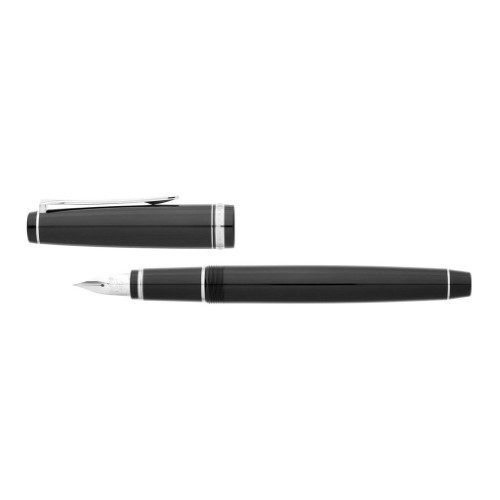 Pilot Falcon Resin Silver Black Fountain Pen Medium (FE-18SR-SM-B) Carousel 1