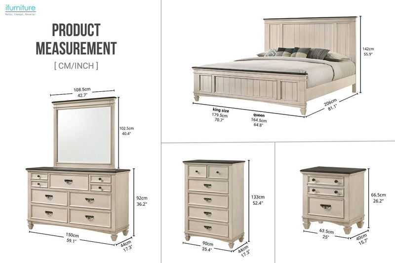 HOMESTEAD Bedroom Range - 6PC Queen Carousel 2
