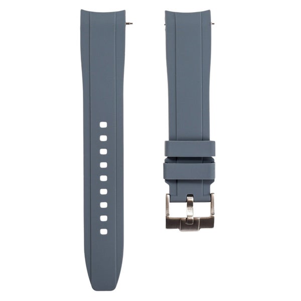 Curved End Rubber Watch Strap for Omega Speedmaster Moonwatch - Silver Snoopy... Carousel 20