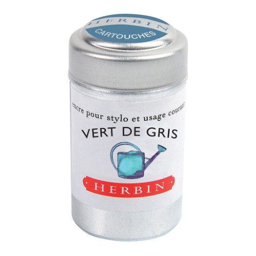 Herbin Writing Ink Cartridge Vert de Gris, Pack of 6 Carousel 1