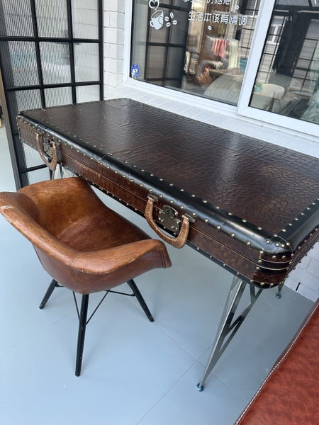 100% leather cowhide vintage dressing table jewelry storage jewelry storage Carousel 1