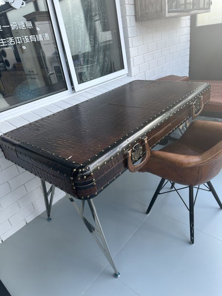 100% leather cowhide vintage dressing table jewelry storage jewelry storage Carousel 2