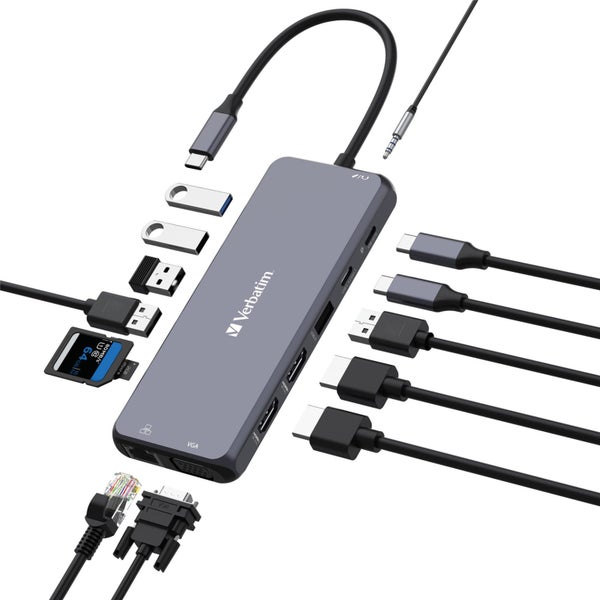 Verbatim Multiport USB-C Hub - 14 Ports [32154] Carousel 6