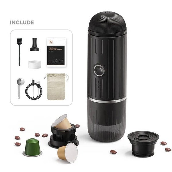 Electric Portable Maker Compatible with NS Pods and Ground Coffee 19 Bar 100W... Carousel 1