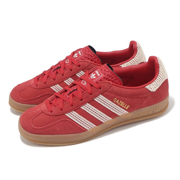 adidas Originals Gazelle Indoor W Red Beige Gum Women T-Toe Casual Shoes JI2756 Carousel 16