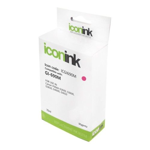 Icon Compatible Canon GI690 Magenta Ink Bottle Carousel 1