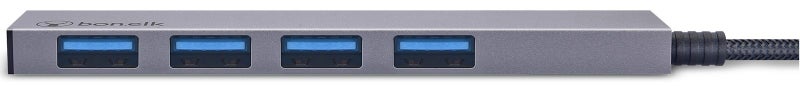 Bonelk Long-Life USB-A to 4 Port USB 3.0 Slim Hub - Space Grey Carousel 2