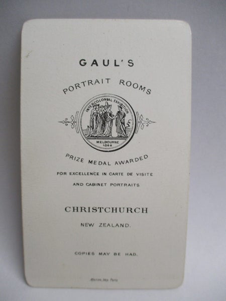 NZPS 5652 - Vintage Cabinet Card - Unknown Baby - Gaul's Christchurch Carousel 2