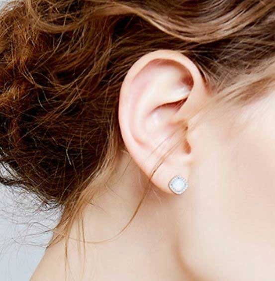 925 Sterling Silver Crystal Opal Earrings "Charisse" (White) Carousel 7