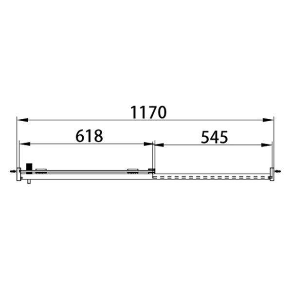 SS 1200mm Gunmetal Shower with Centre Waste - 3-Sided Carousel 7