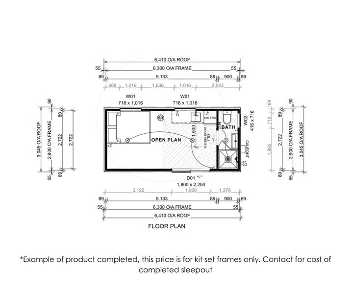 6 x 3 Sleepout steel framing Carousel 2
