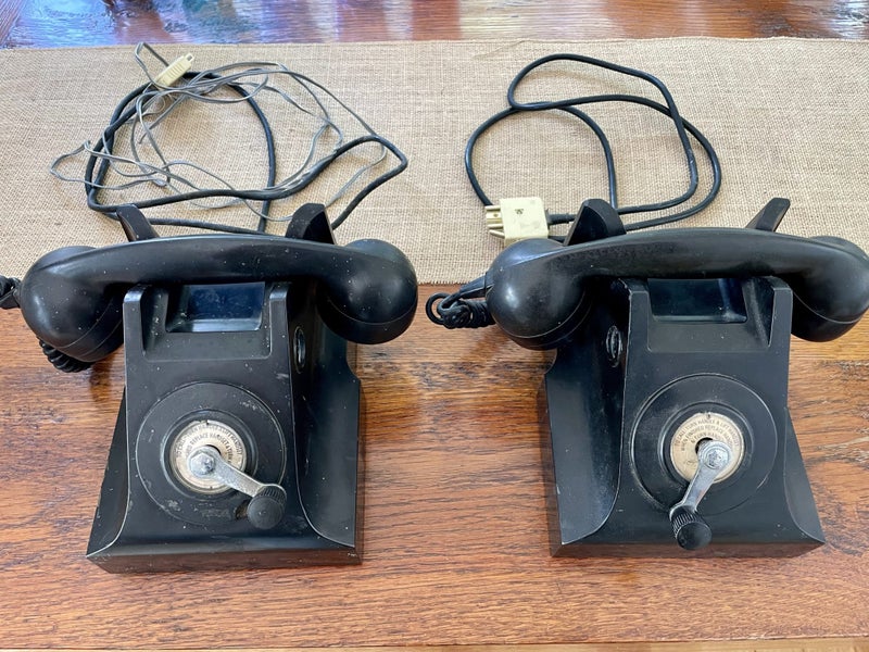 2 x vintage Bakelite (party line) phones Carousel 1