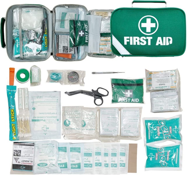 2x 258pcs Premium First Aid Kit Medical Travel Set Emergency Family Safety Carousel 2