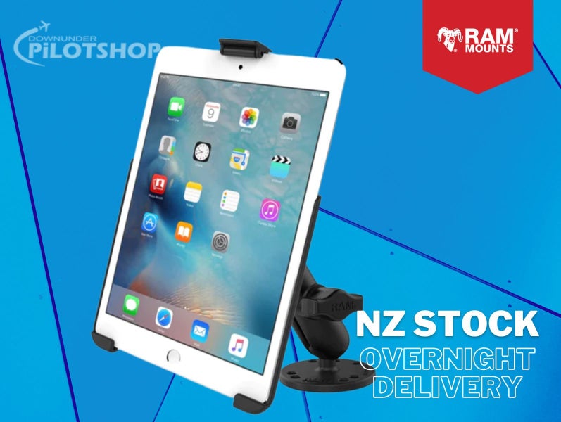 RAM EZ-Roll'r Holder for iPad Mini 4 and 5 with Screw-Down Base Carousel 1