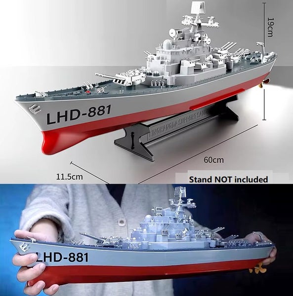 60cm Large RC Battleship BoatToy Watch Model Simulation 1:390 Carousel 1