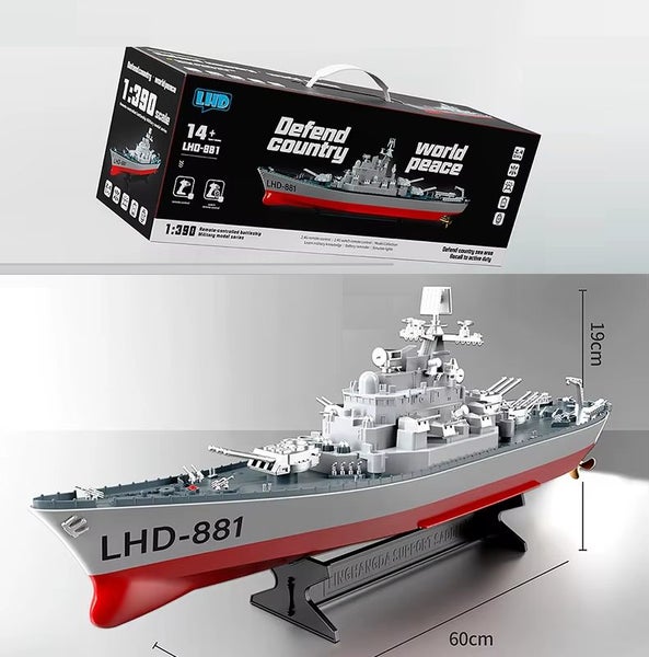 60cm Large RC Battleship BoatToy Watch Model Simulation 1:390 Carousel 2