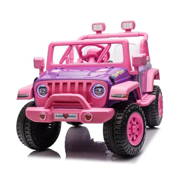 Kids Electric Ride On Jeep Pink J-MB3026-P Carousel 1