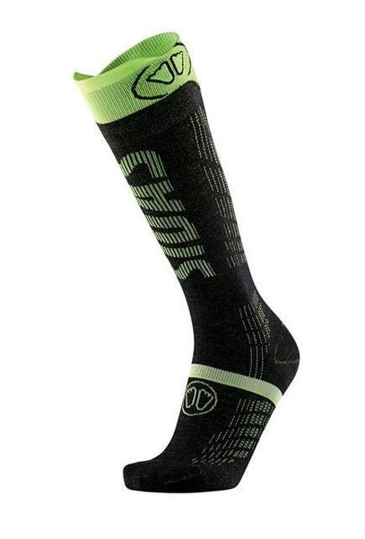 Sidas Ultrafit Compression Ski Sock - Black/Yellow 39-40 Carousel 1