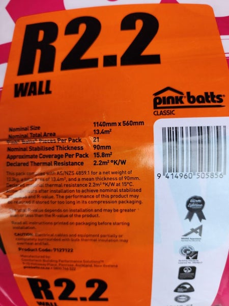 Wall Insulation Pink Batts R2.2 Carousel 2