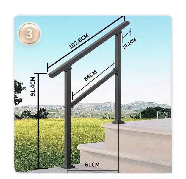 NEW Stair Handrail 3 Steps Kit Afterpay Carousel 1