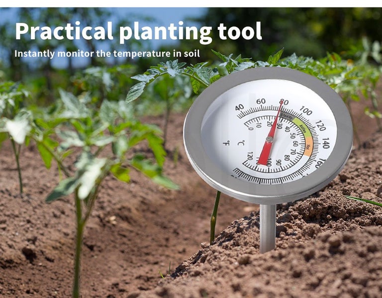 Lambu 90cm Soil Thermometer Compost Ground Stainless Steel 0-120? Fertilizer Carousel 2