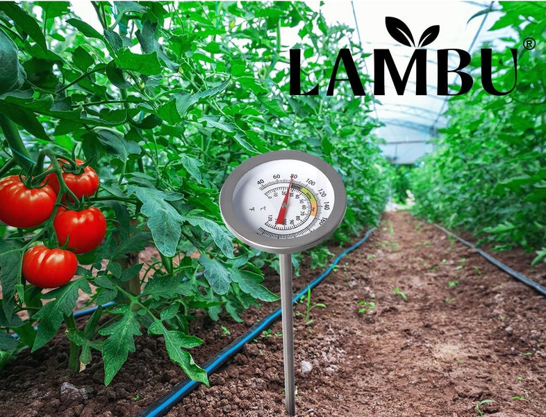 Lambu 90cm Soil Thermometer Compost Ground Stainless Steel 0-120? Fertilizer Carousel 9