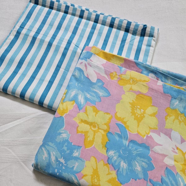 Retro Alert! Floral & Stripe Sheets x 2 KS Size Carousel 2