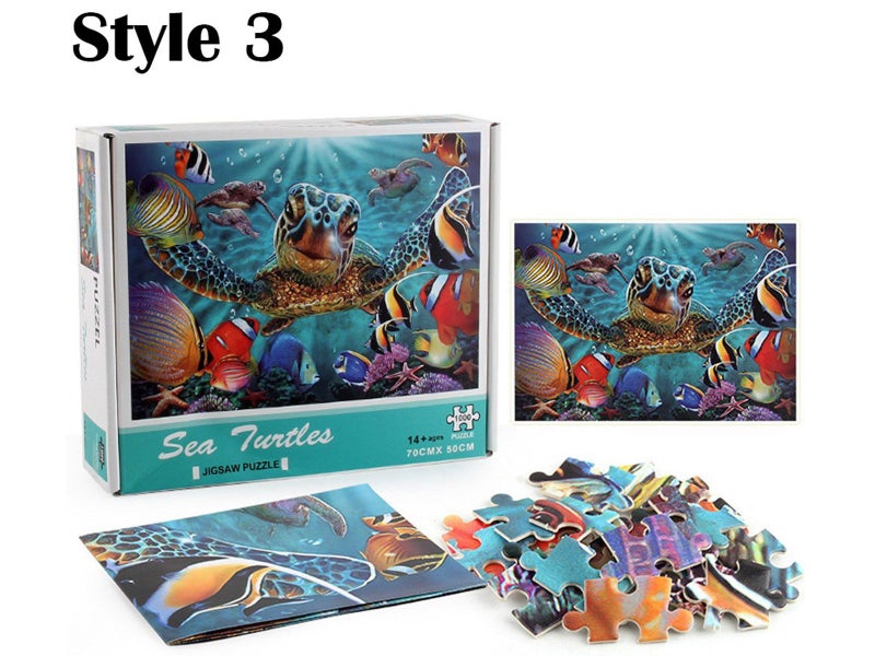 2 Pack 1000PCS Christmas Puzzles Xmas Game Toys Style 1 Style 3 Carousel 5