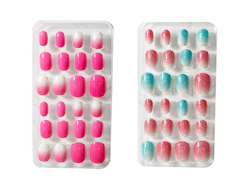 2 X 24Pcs Christmas Full Cover False Nail Kit Style 4 and Style 5 Carousel 1