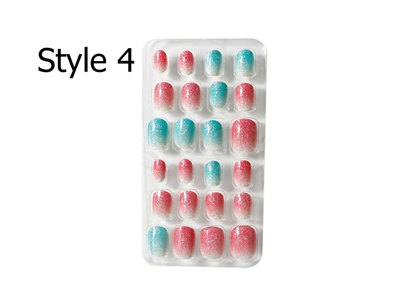 2 X 24Pcs Christmas Full Cover False Nail Kit Style 4 and Style 5 Carousel 2