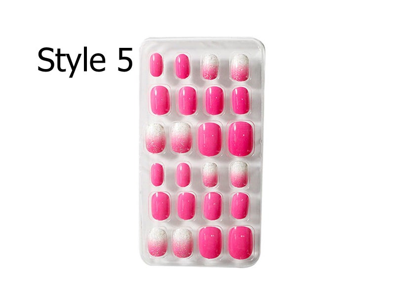 2 X 24Pcs Christmas Full Cover False Nail Kit Style 4 and Style 5 Carousel 3