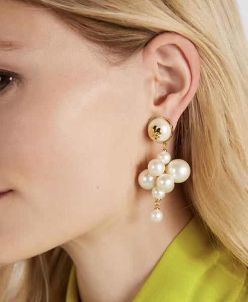 Kate Spade opulent pearl cluster earrings - brand new - Carousel 1