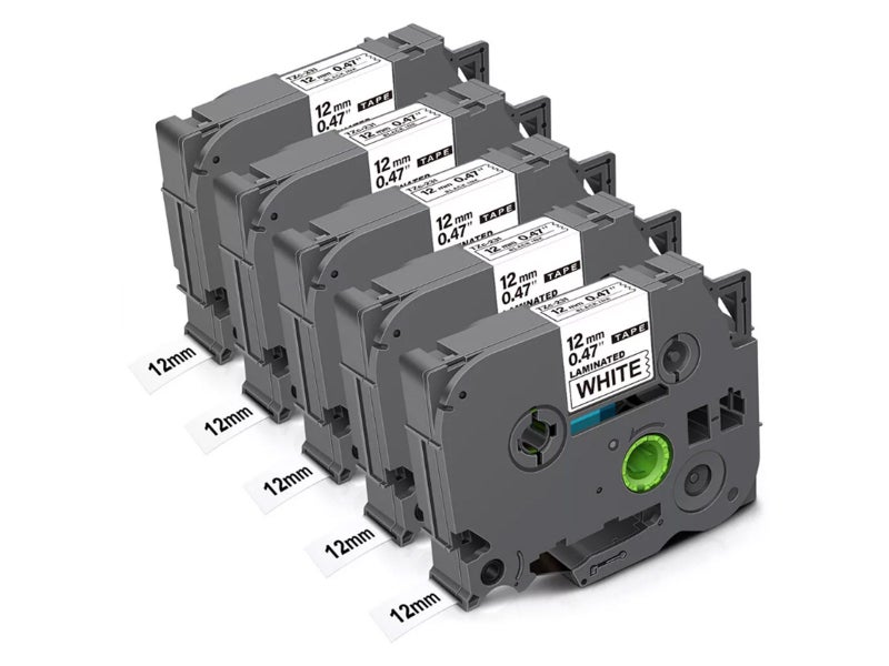 5 X 12mm Label Tape Replacements for Brother Label Maker Tape TZe-231 Carousel 1