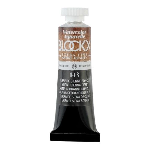 BLOCKX Watercolour Tube 15ml S1 143 Deep Burnt Sienna Carousel 1