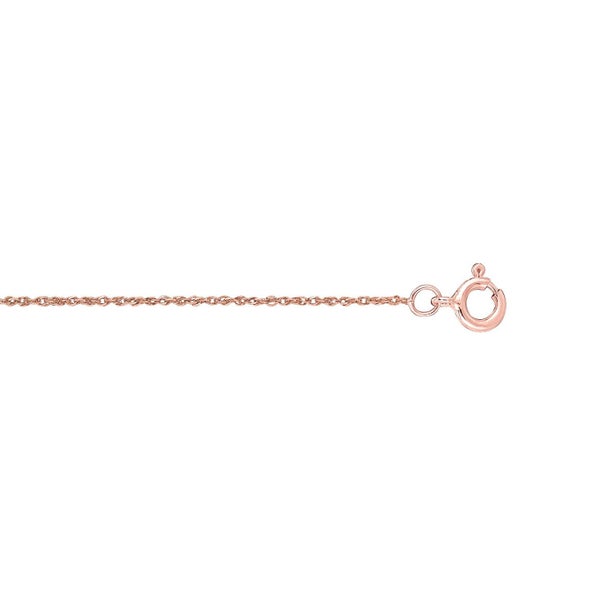10k Rose Gold Rope Chain Necklace, 0.5mm Carousel 2