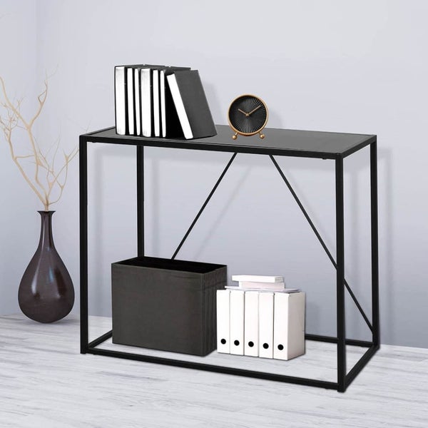 2-tier Console Table Office Furniture Desk Hallway Side Entry Hall Display Shelf Carousel 8