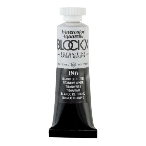 BLOCKX Watercolour Tube 15ml S1 186 Titanium White Carousel 1